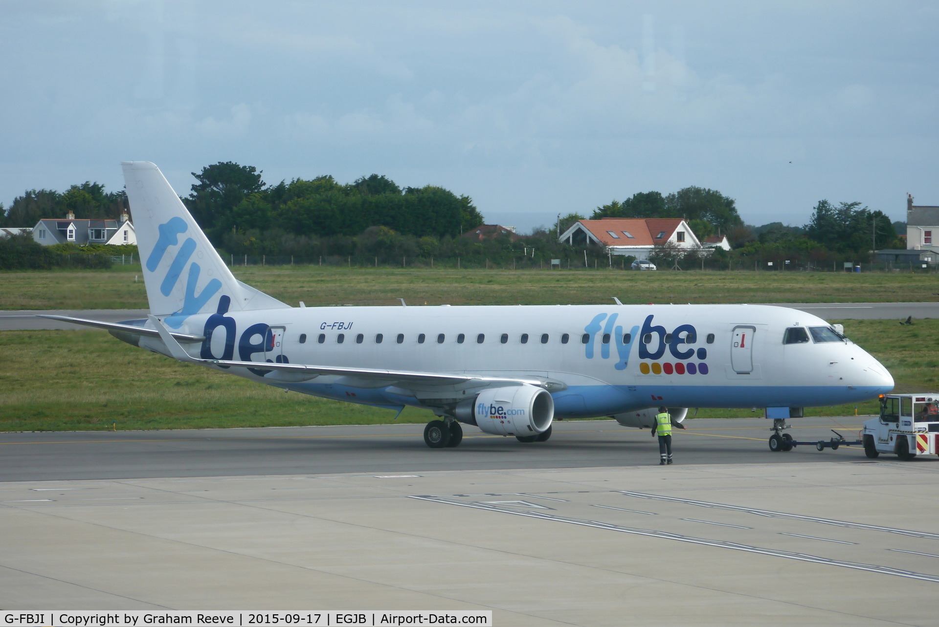 G-FBJI, 2012 Embraer 175STD (ERJ-170-200) C/N 17000355, About to depart from Guernsey.