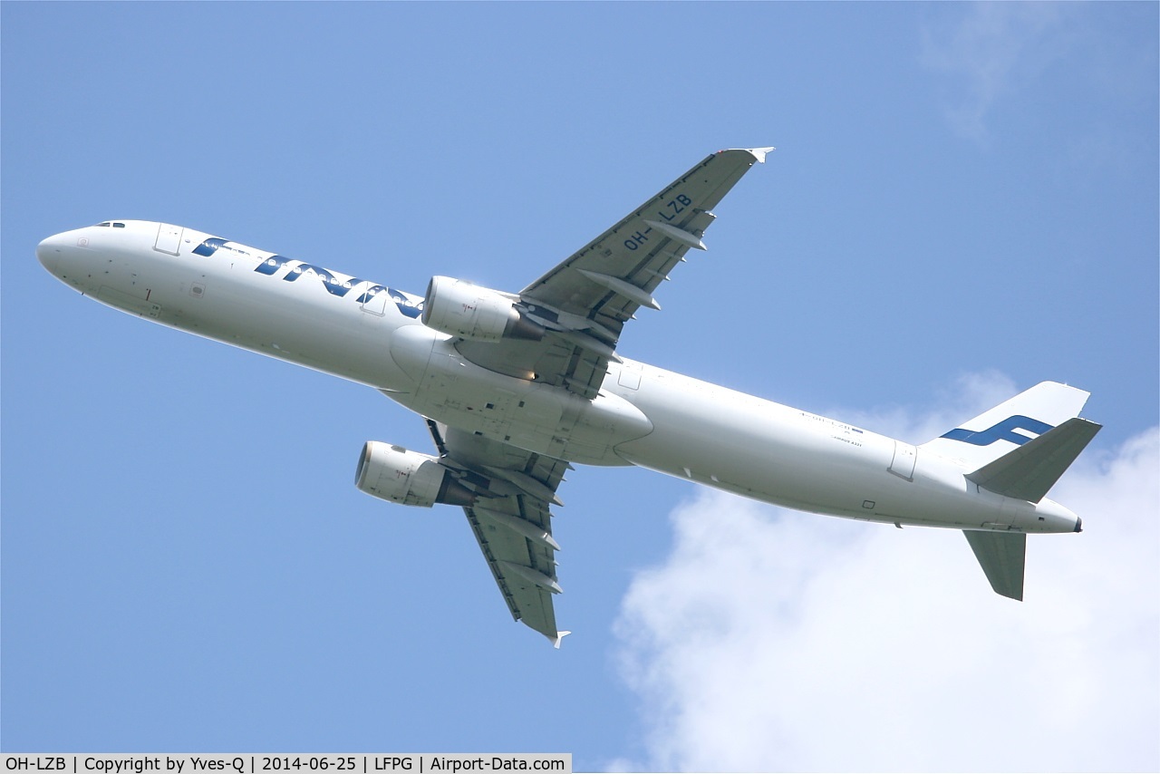 OH-LZB, 1999 Airbus A321-211 C/N 0961, Airbus A321-211, Take off rwy 27L, Roissy Charles De Gaulle airport (LFPG-CDG)