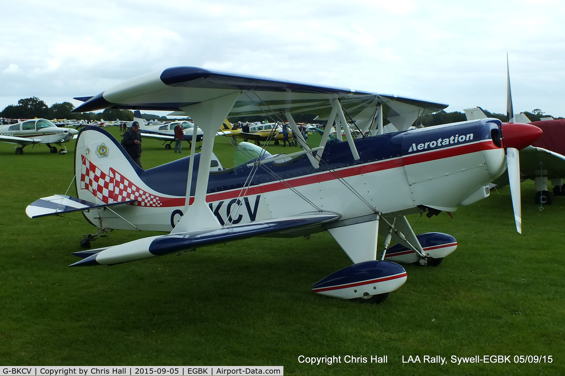 G-BKCV, 1990 EAA Acro Sport II C/N PFA 072A-10776, at the LAA Rally 2015, Sywell