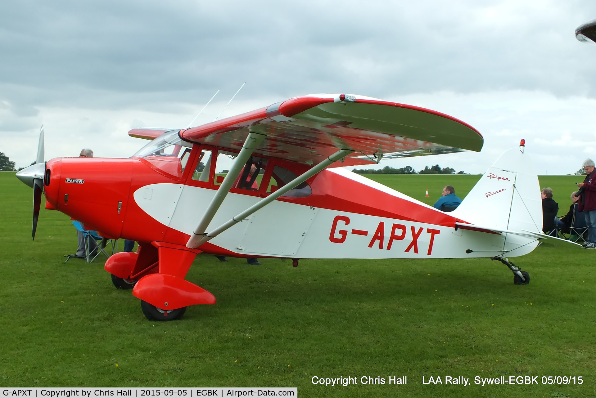 G-APXT, 1956 Piper PA-22-150 Caribbean C/N 22-3854, at the LAA Rally 2015, Sywell