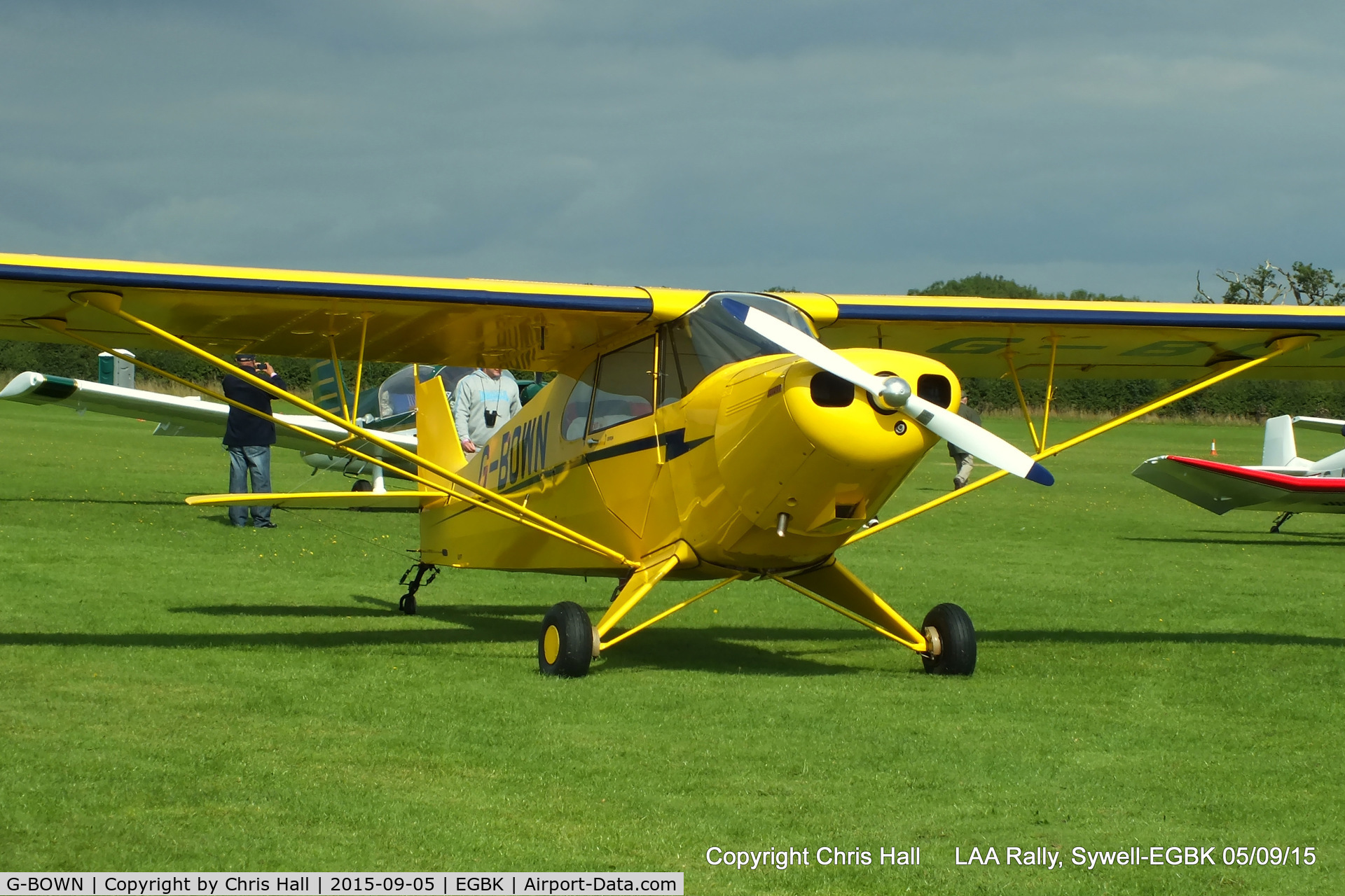 G-BOWN, 1947 Piper PA-12 Super Cruiser C/N 12-1912, at the LAA Rally 2015, Sywell