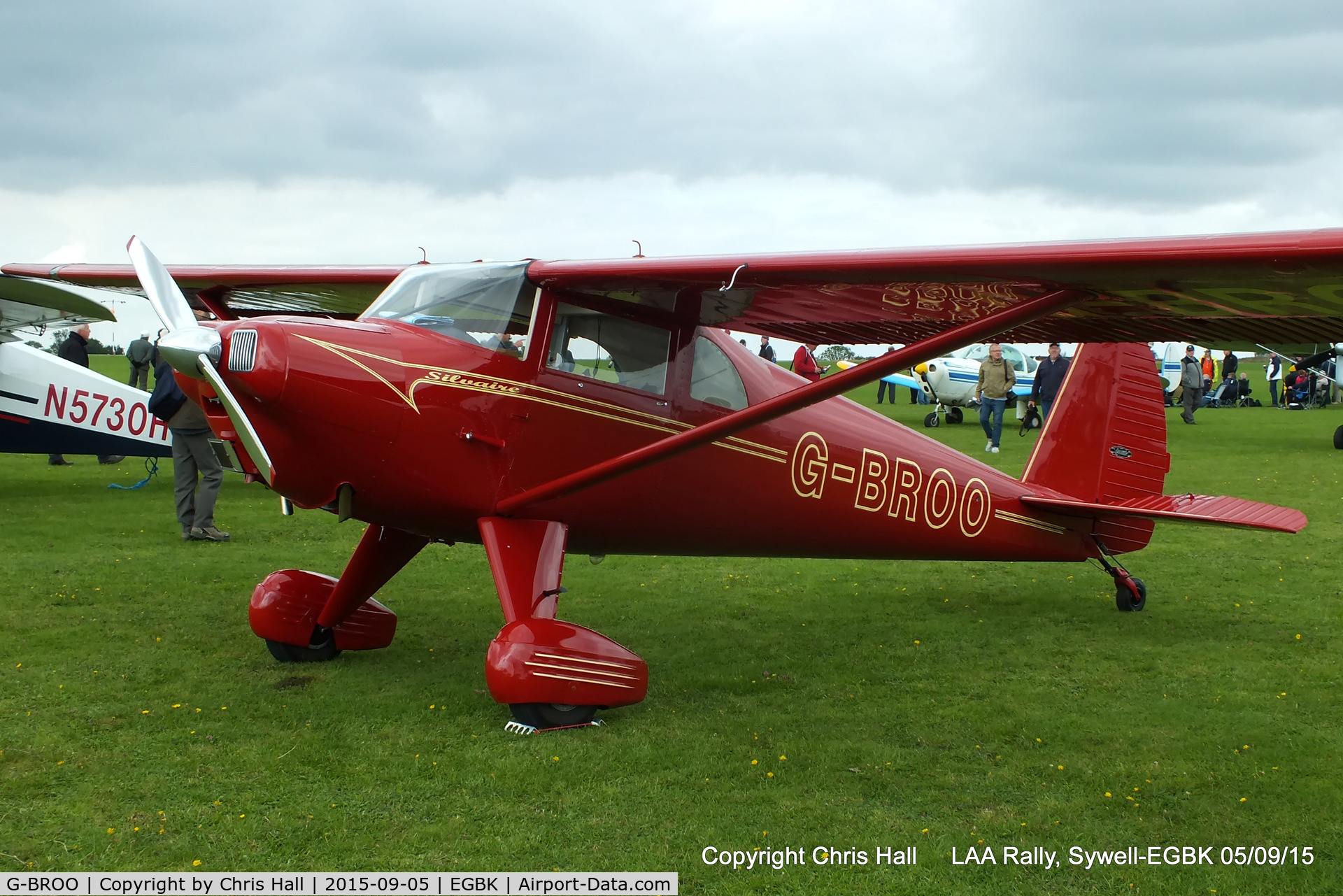 G-BROO, 1948 Luscombe 8E Silvaire C/N 6154, at the LAA Rally 2015, Sywell