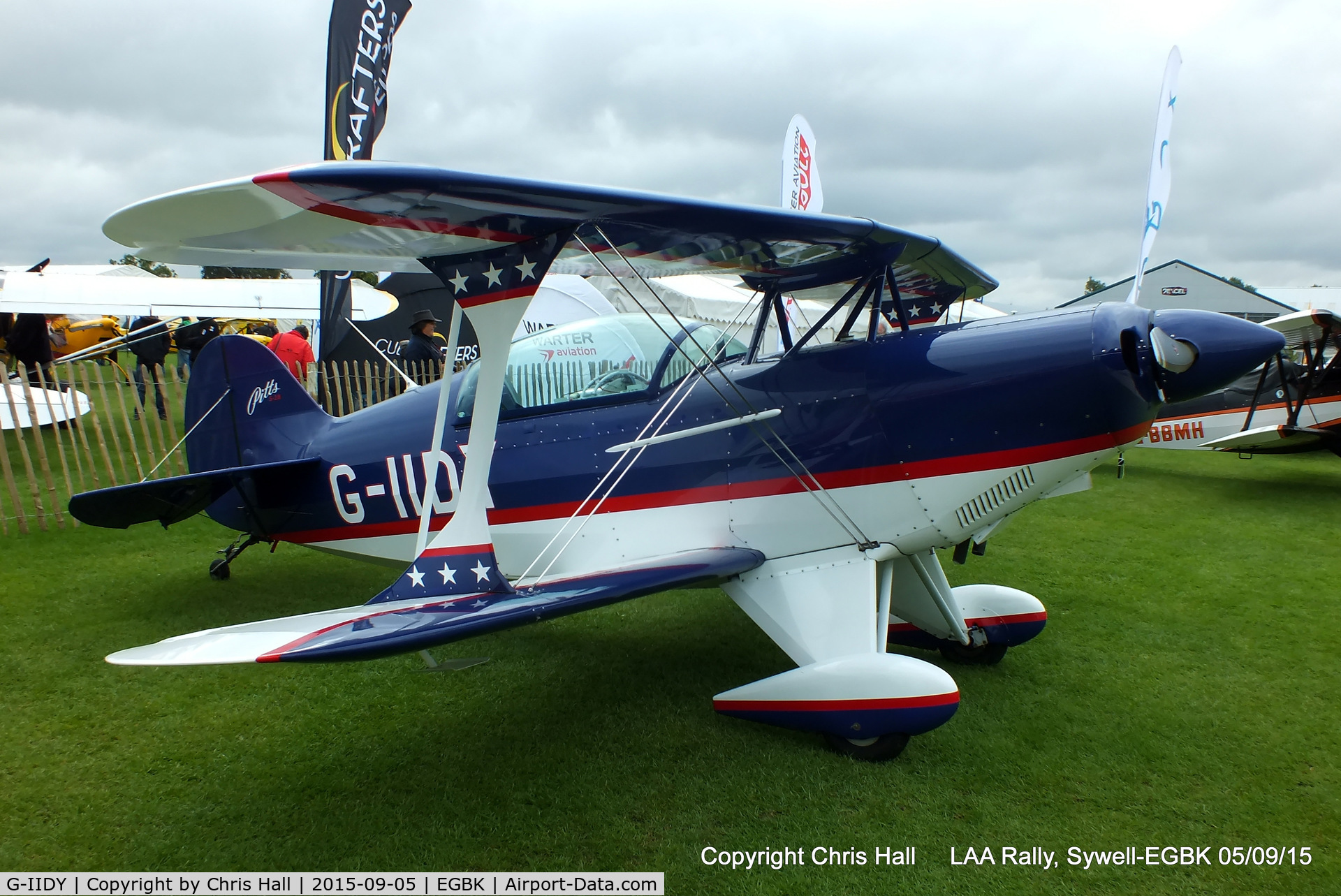 G-IIDY, 1982 Aerotek Pitts S-2B Special C/N 5000, at the LAA Rally 2015, Sywell