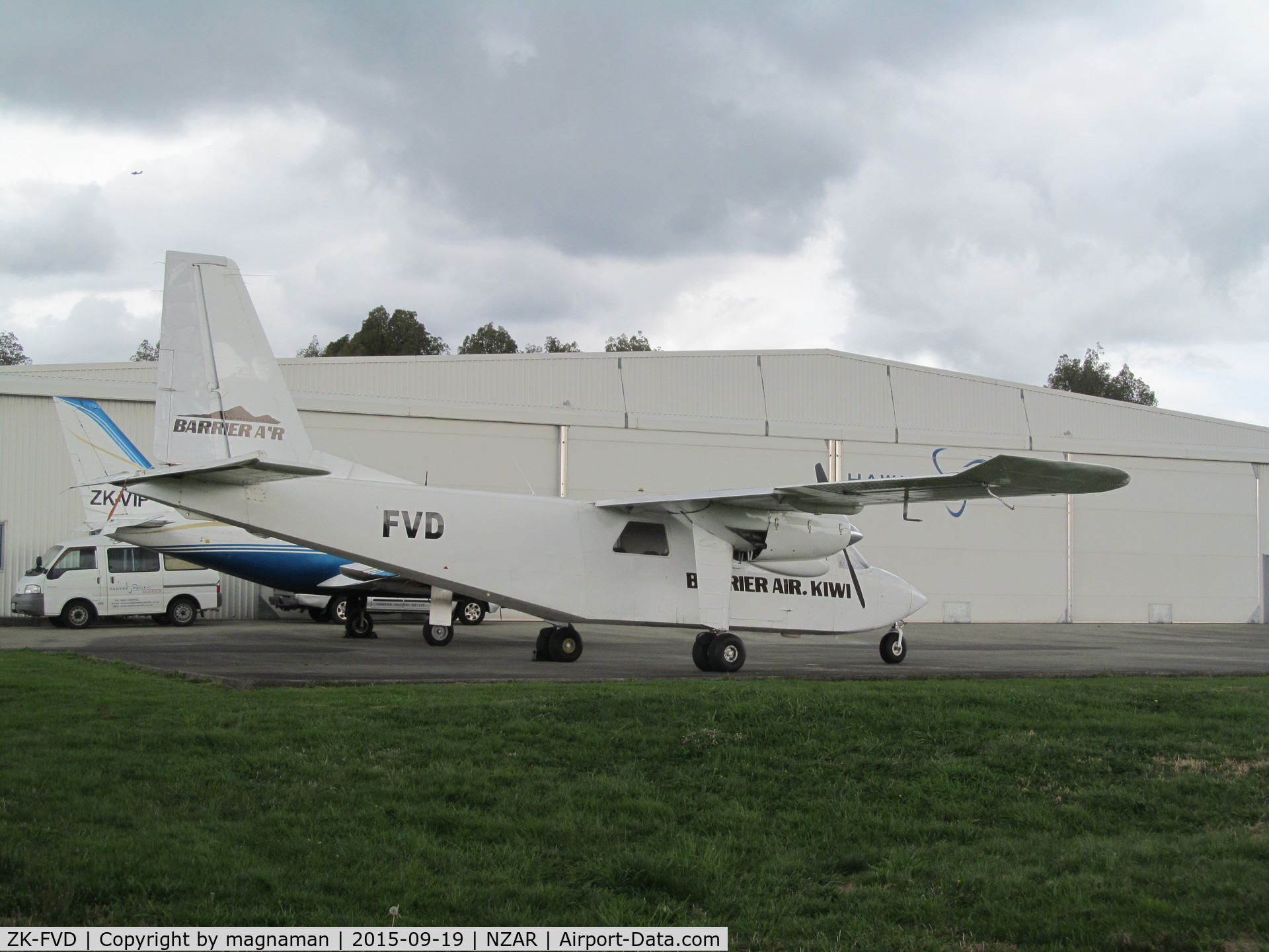 ZK-FVD, 1973 Britten-Norman BN-2A-26 Islander C/N 316, new barrier air titles