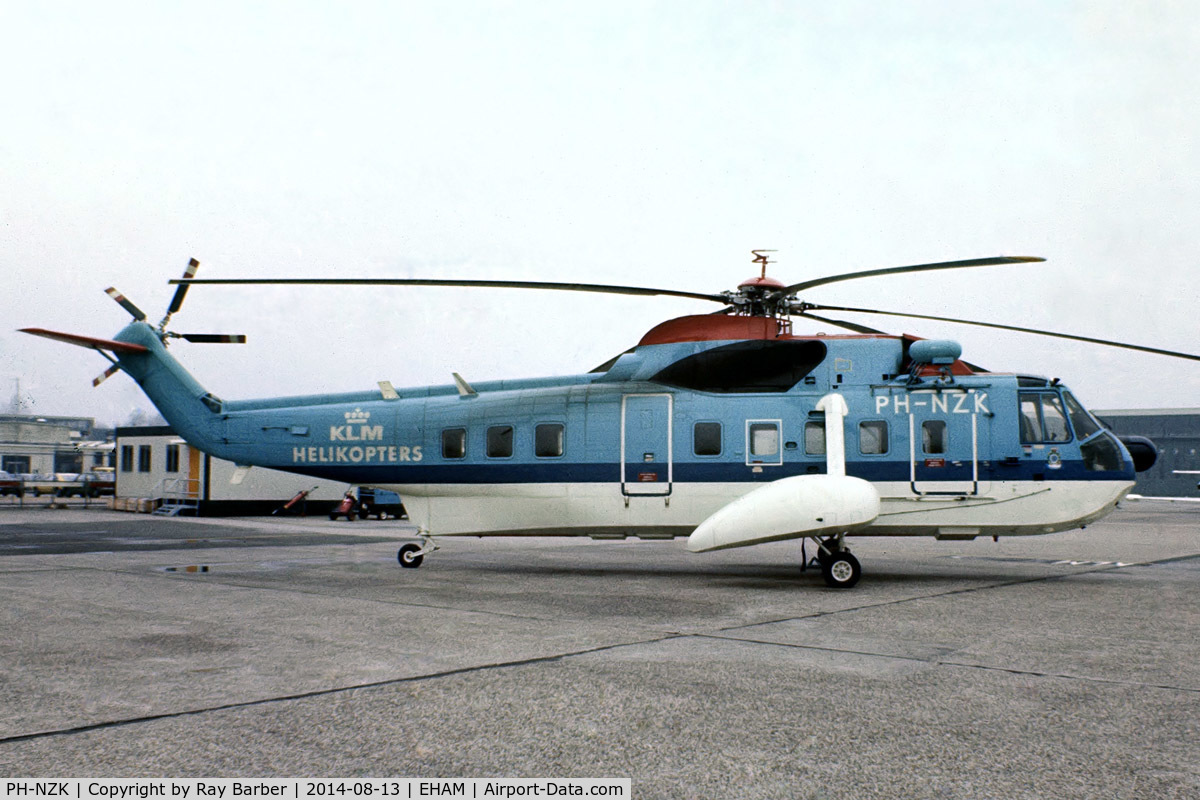 PH-NZK, 1977 Sikorsky S-61N C/N 61773, PH-NZK   Sikorsky S-61N Sea King [61773] (KLM Helicopters) Amsterdam-Schiphol~PH 12/05/1979. From a slide.