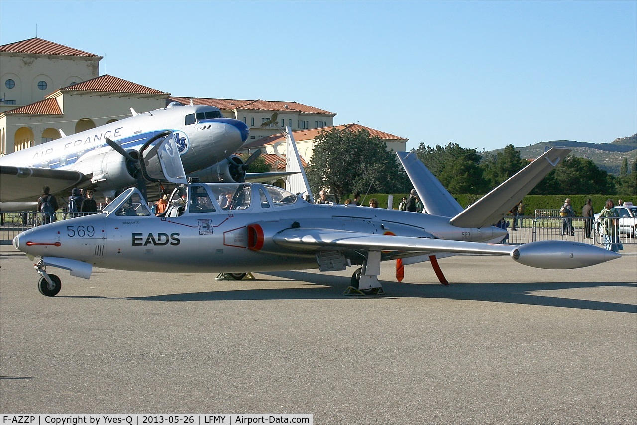 F-AZZP, 1966 Fouga CM-170R Magister C/N 569, Fouga CM-170R Magister, Static Display, Salon de Provence Air Base 701 (LFMY) Open day 2013