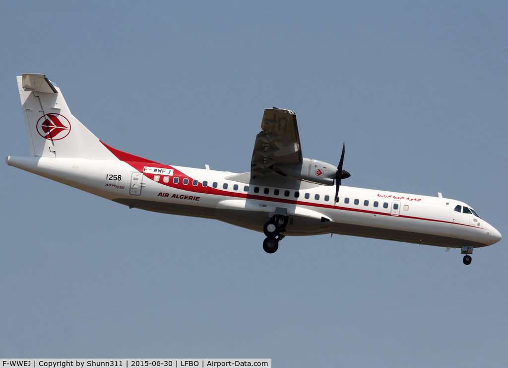 F-WWEJ, 2015 ATR 72-600 (72-212A) C/N 1258, C/n 1258 - To be 7T-VUV
