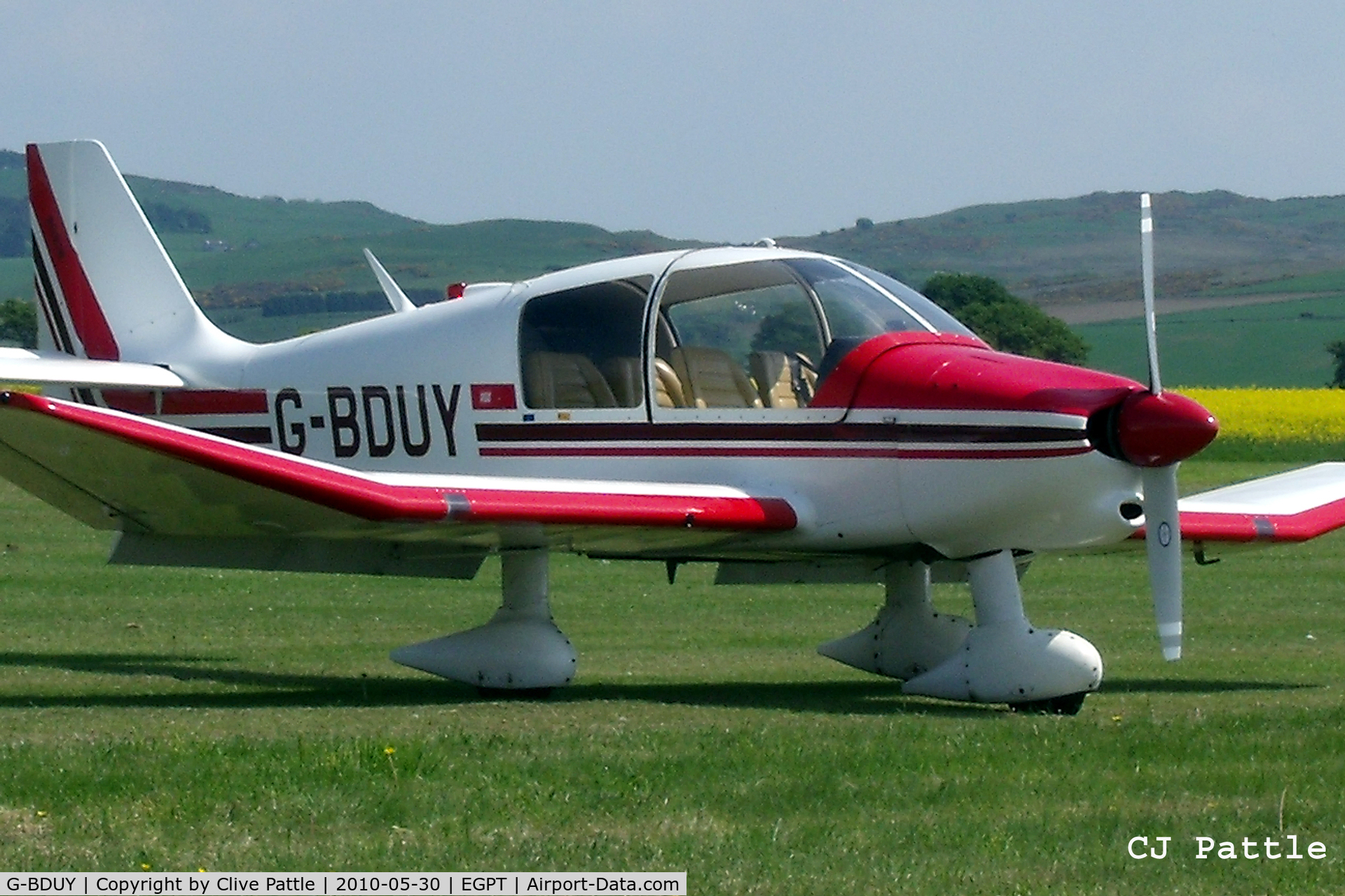G-BDUY, 1976 Robin DR-400-140B Major C/N 1120, On display during the Heart of Scotland Airshow held at Perth (Scone) airfield EGPT
