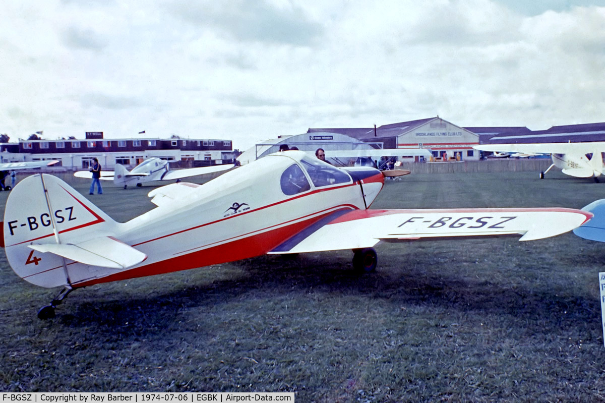 F-BGSZ, Gardan GY-201 MINICAB C/N A-192, Gardan GY-201 Minicab [A.192] Sywell~G 06/07/1974. From a slide.