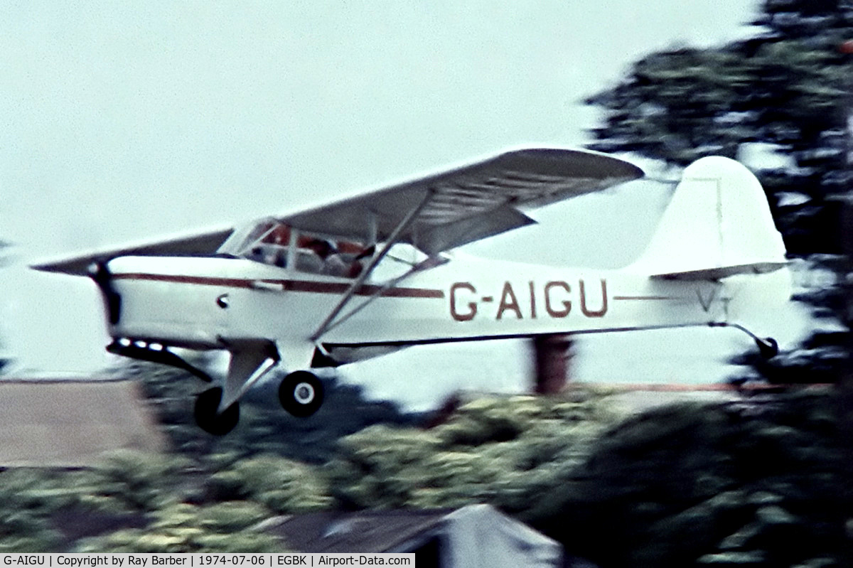 G-AIGU, 1946 Auster J-1N Alpha C/N 2180, Auster J/1N Alpha [2180] Sywell~G 06/07/1974. From a slide.