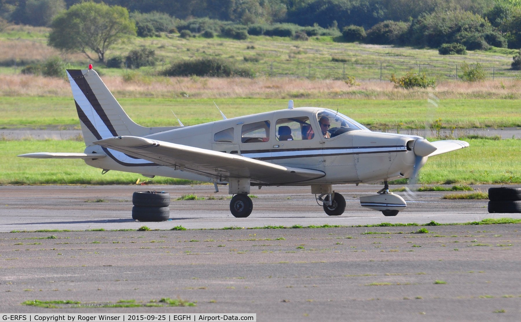 G-ERFS, 1982 Piper PA-28-161 Cherokee Warrior II C/N 28-8216051, Visiting Cherokee Warrior II.