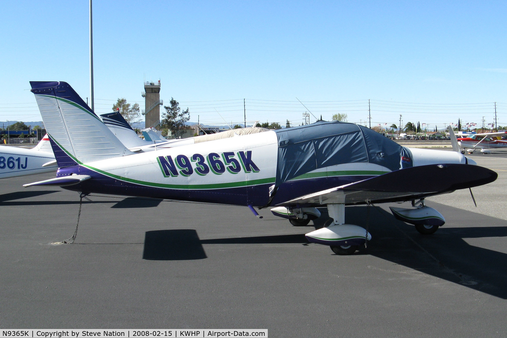 N9365K, 1976 Piper PA-28-140 Cherokee C/N 28-7625177, 1976 Piper PA-28-140 with cabin cover @ Whiteman Airport, Pacoima, CA