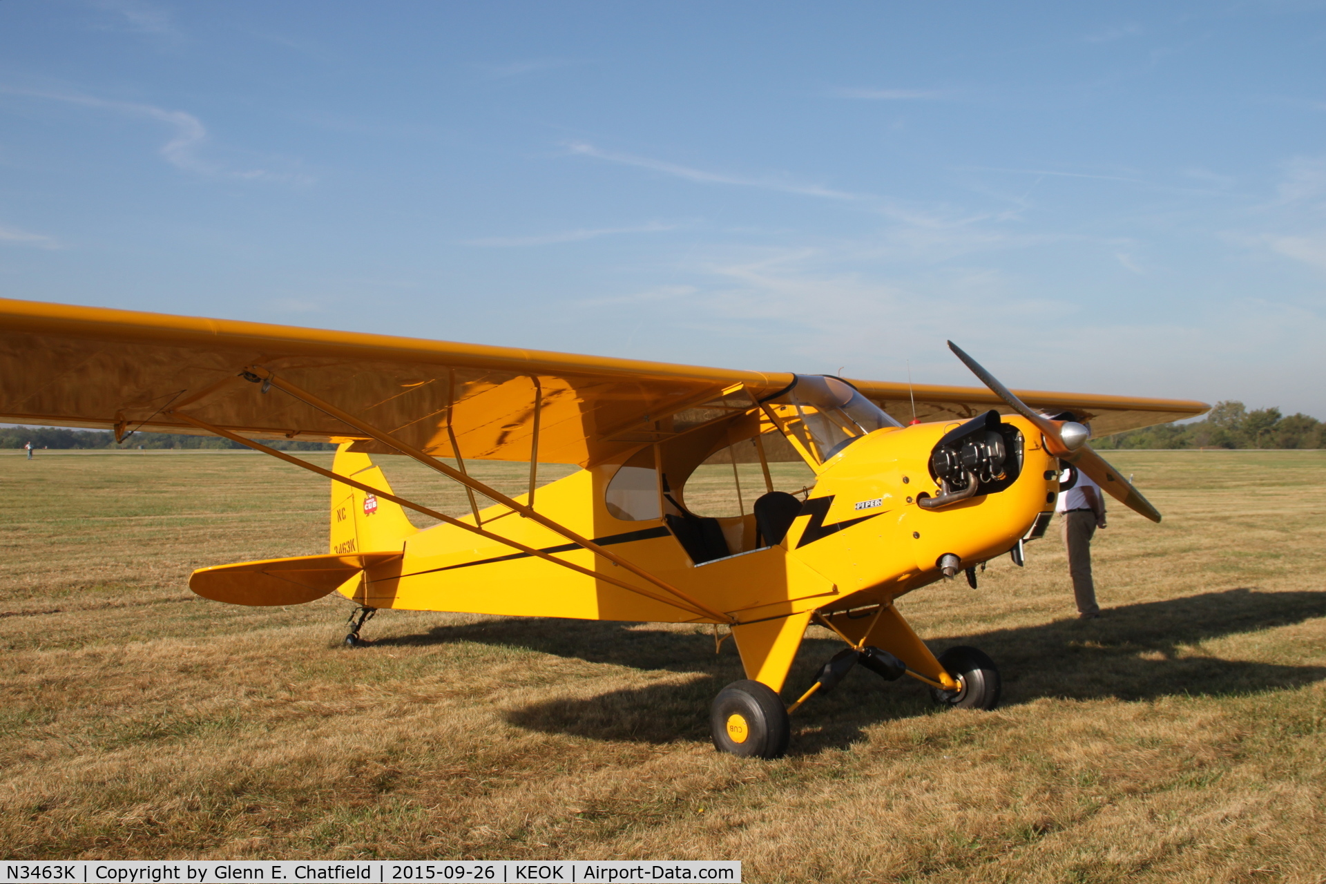 N3463K, 1946 Piper J3C-65 Cub Cub C/N 22156, At the L-bird fly in