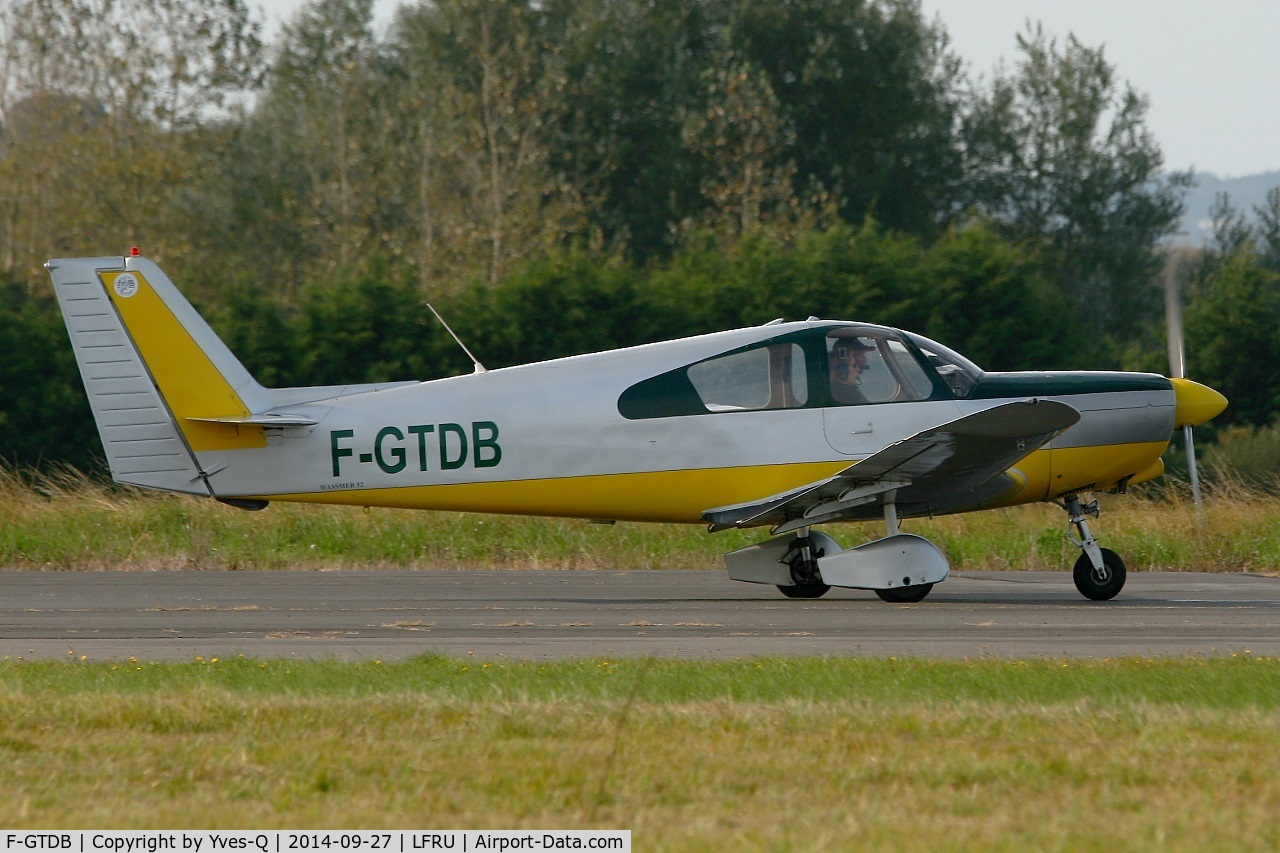 F-GTDB, Wassmer WA-52 Europa C/N 78, Wassmer WA-52 Europa, Landing rwy 05, Morlaix-Ploujean airport (LFRU-MXN)