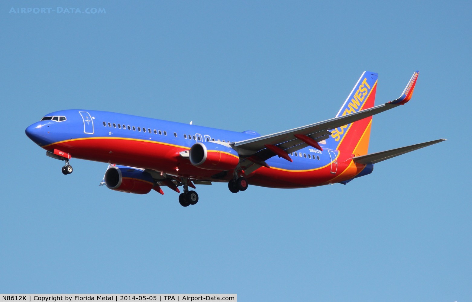 N8612K, 2013 Boeing 737-8H4 C/N 36973, Southwest