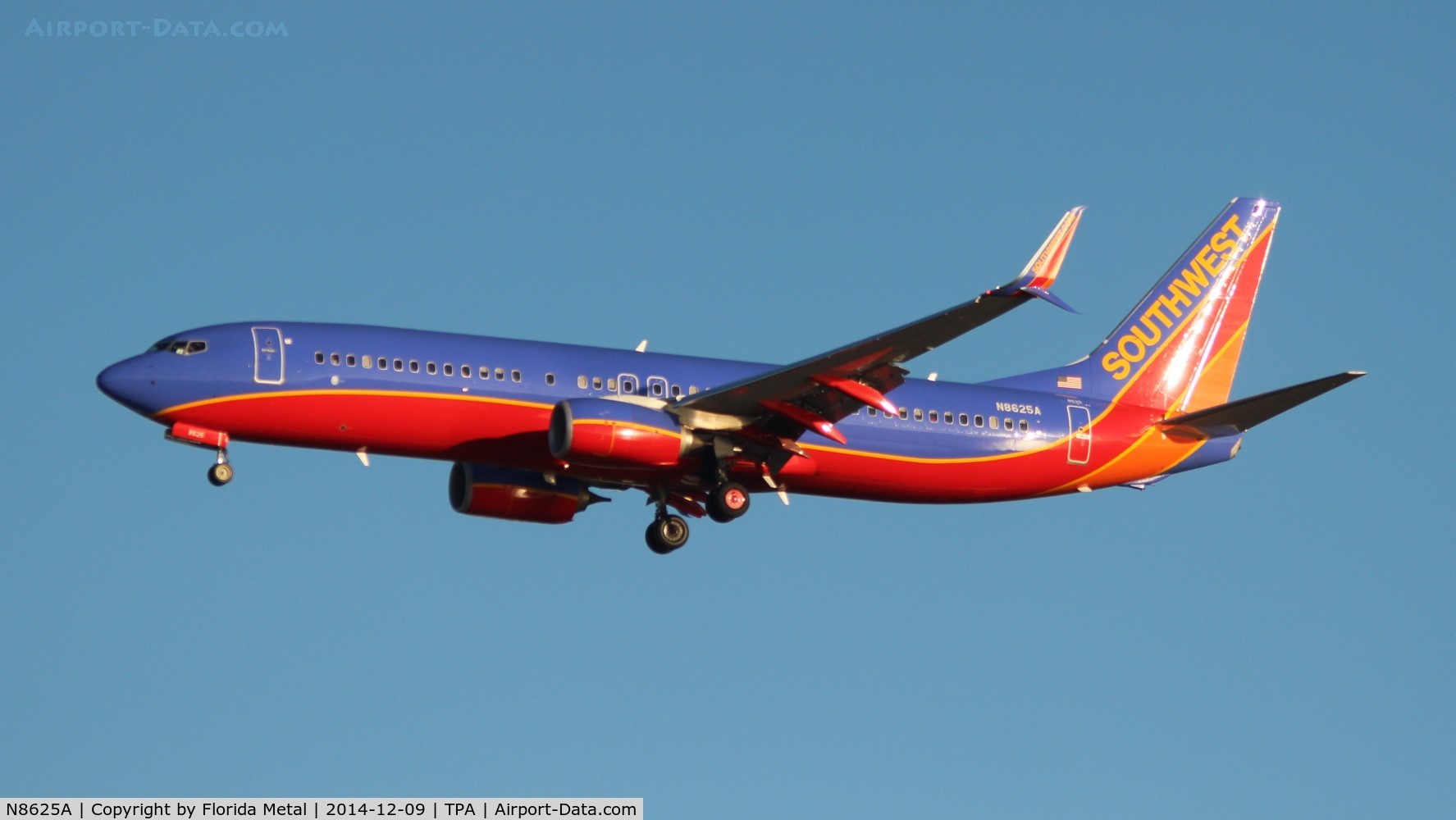 N8625A, 2014 Boeing 737-8H4 C/N 36896, Southwest