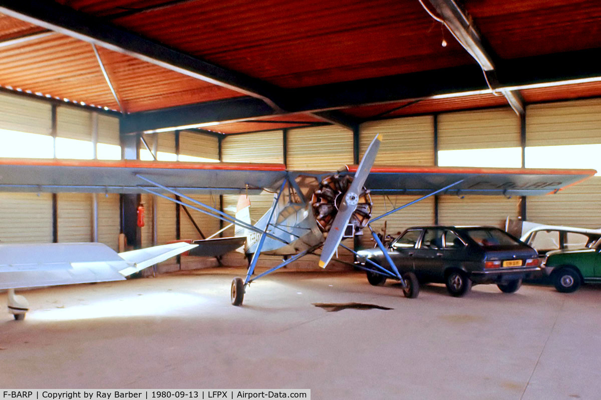 F-BARP, Morane-Saulnier MS-505 Criquet C/N 496, Morane-Saulnier MS.505 Criquet [496/10] Chavenay-Villepreux~F 13/09/1980. From a slide.