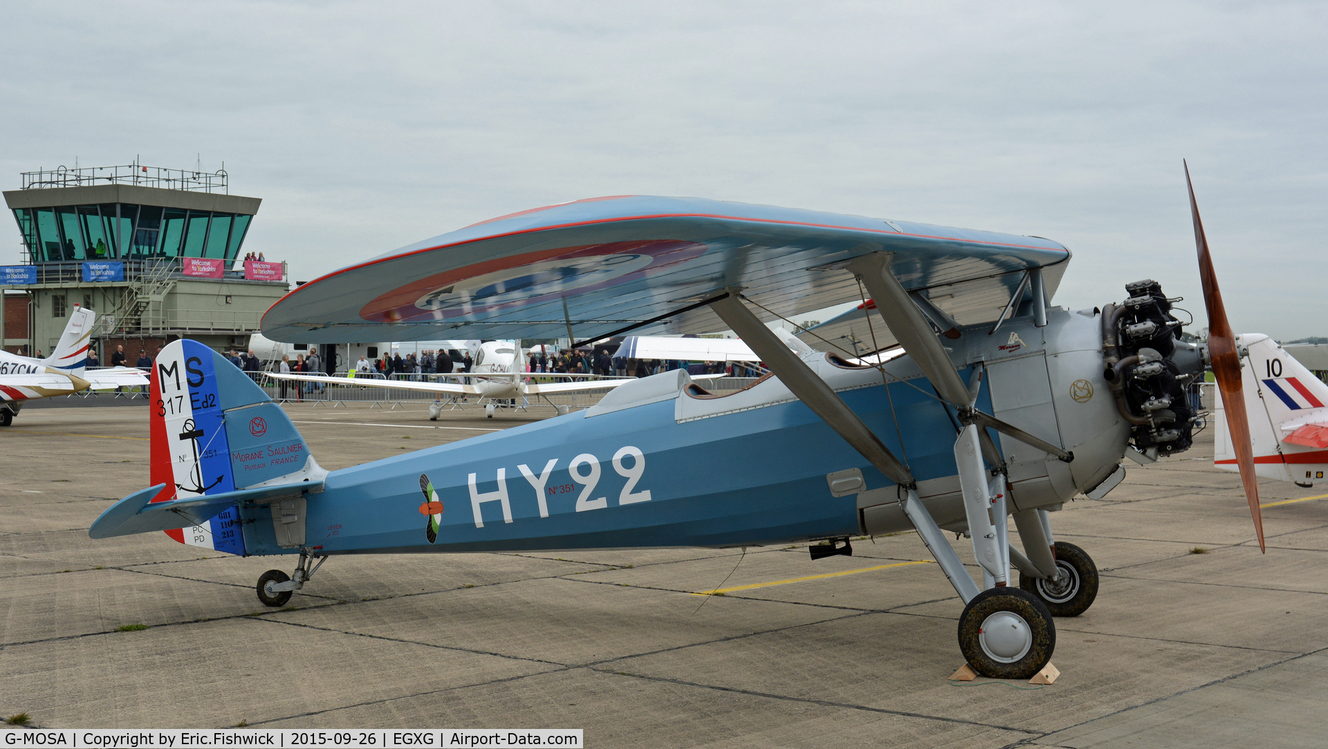 G-MOSA, 1952 Morane-Saulnier MS.317 C/N 351, 2. G-MOSA at The Yorkshire Air Show, Church Fenton, Sept. 2015.