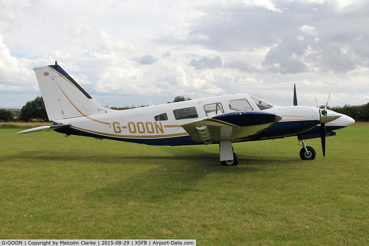 G-OOON, 1982 Piper PA-34-220T Seneca III C/N 34-8533024, Piper PA-34-220T Seneca III at Fishburn Airfield, August 29th 2015.