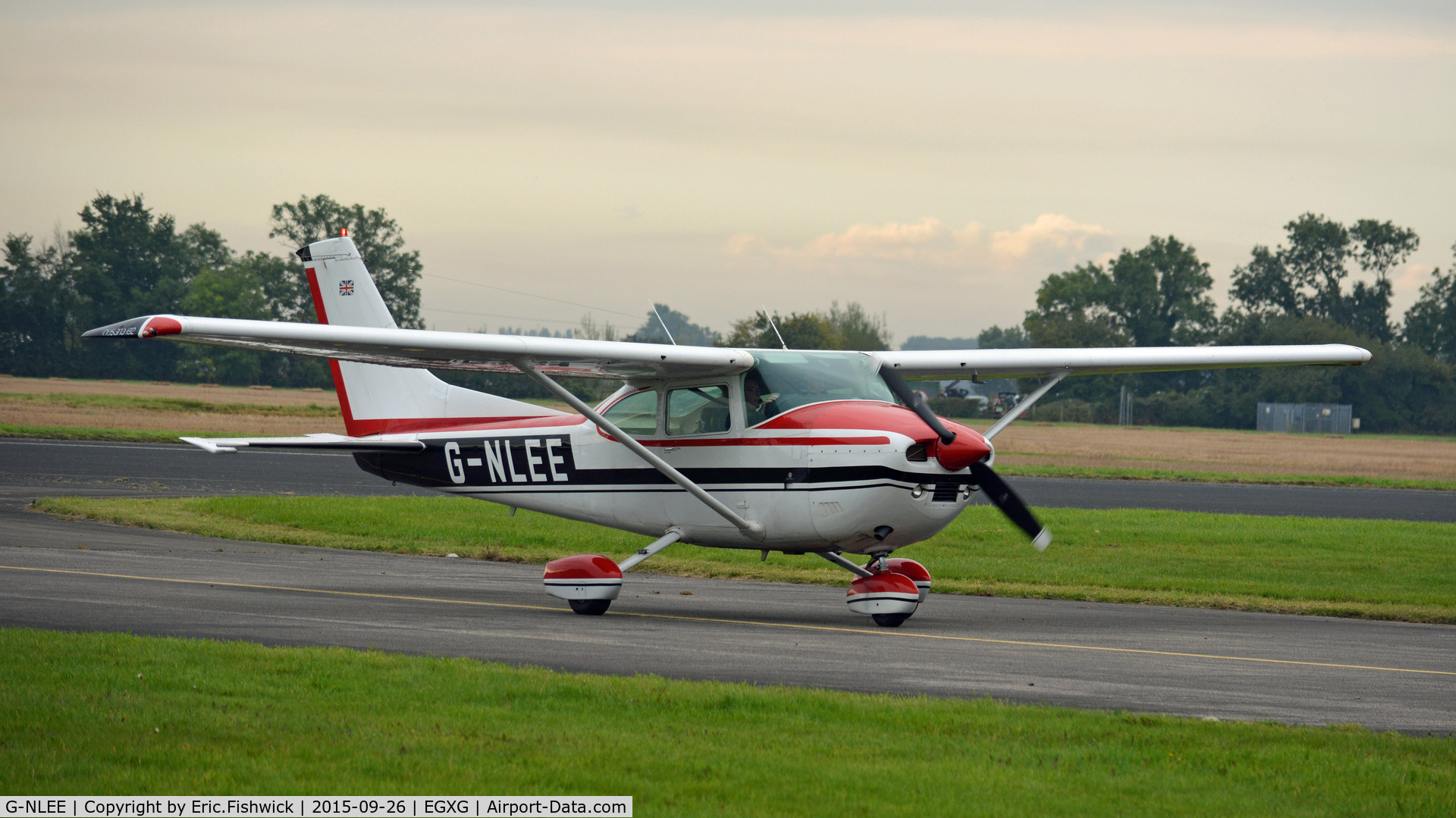 G-NLEE, 1977 Cessna 182Q Skylane C/N 182-65934, 3. G-NLEE arriving at The Yorkshire Air Show, Church Fenton, Sept. 2015.