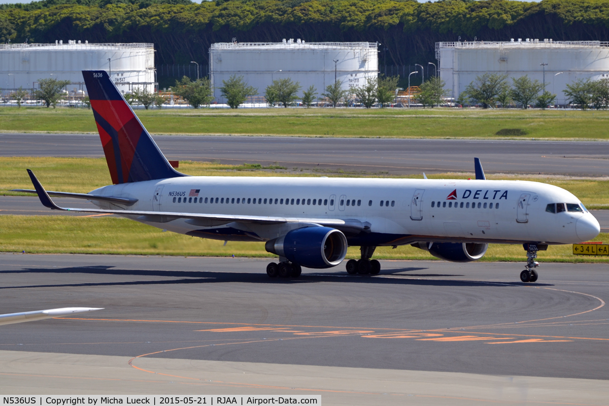 N536US, 1995 Boeing 757-251 C/N 26483, At Narita