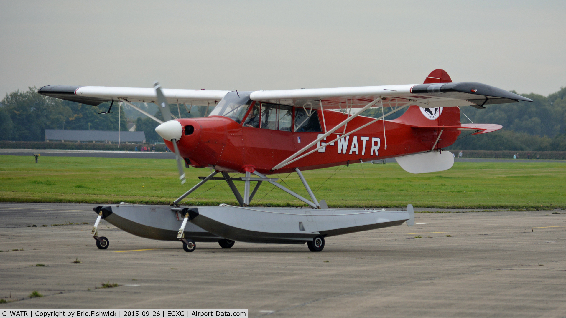 G-WATR, 1988 Christen A-1 Husky C/N 1040, 3. G-WATR arriving at The Yorkshire Air Show, Church Fenton, Sept. 2015.