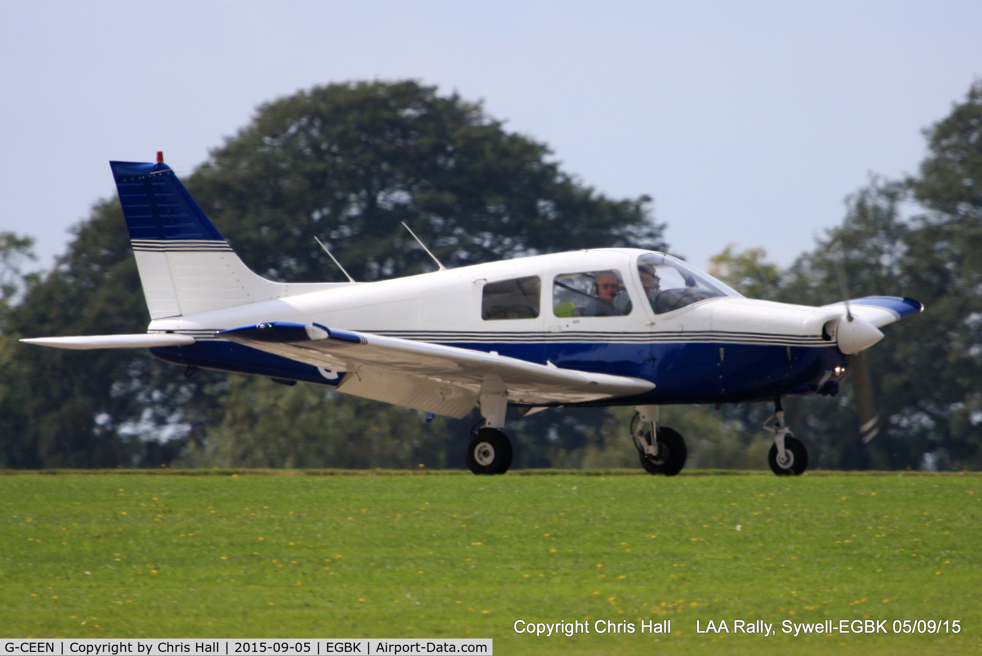 G-CEEN, 1990 Piper PA-28-161 Cadet C/N 2841293, at the LAA Rally 2015, Sywell