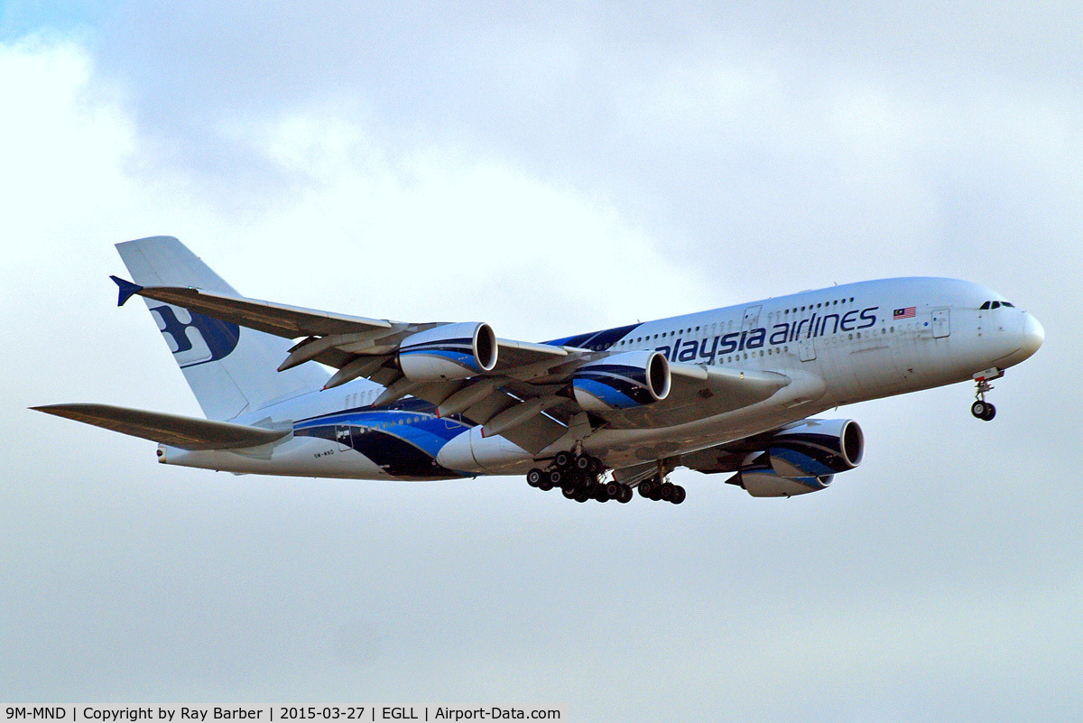 9M-MND, 2012 Airbus A380-841 C/N 089, Airbus A380-841 [089] (Malaysia Airlines) Home~G 27/03/2015