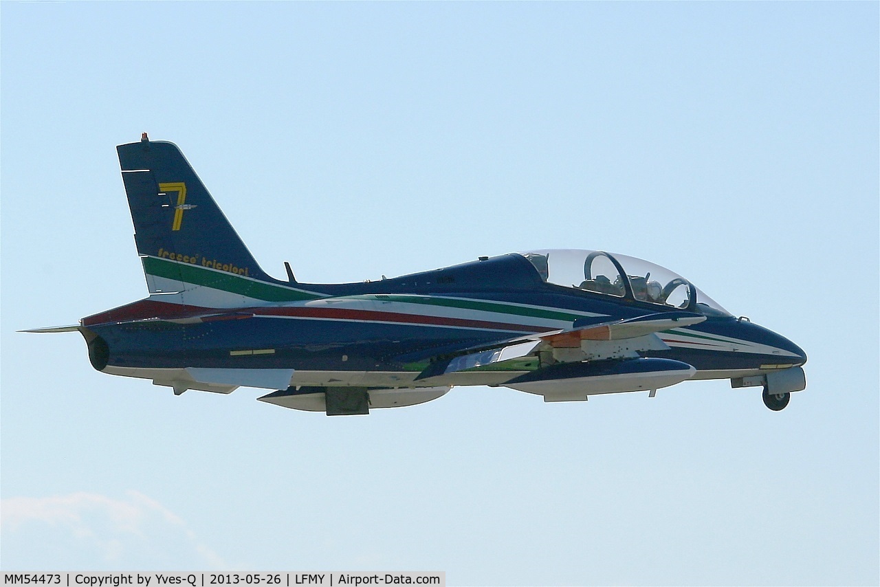 MM54473, Aermacchi MB-339PAN C/N 6668/058/AD002, Italian Air Force Aermacchi MB-339PAN, Frecce Tricolori Aerobatic Team, Salon de Provence Air Base 701 (LFMY) Open day 2013