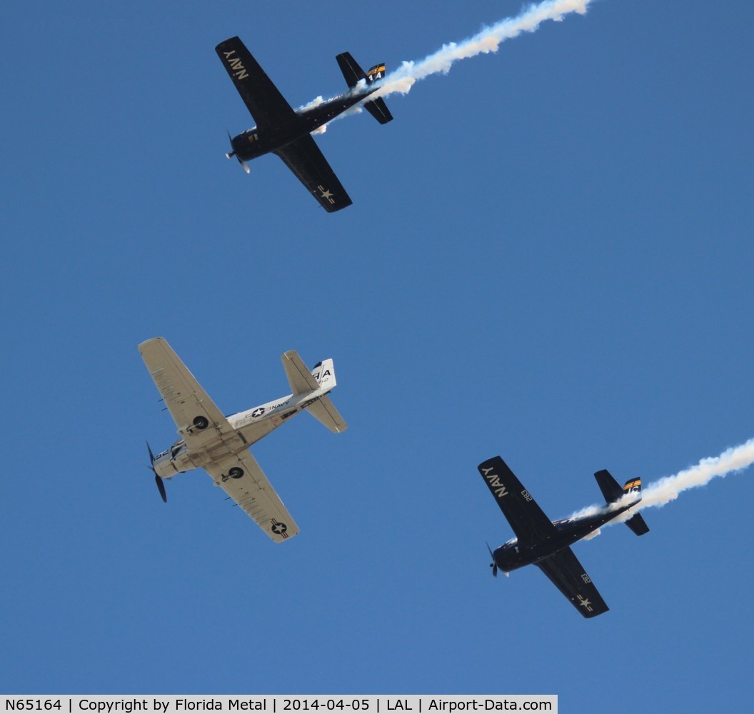 N65164, 1955 Douglas EA-1E Skyraider AD-5W C/N 55-471DH, Skyraider with 2 T-28s