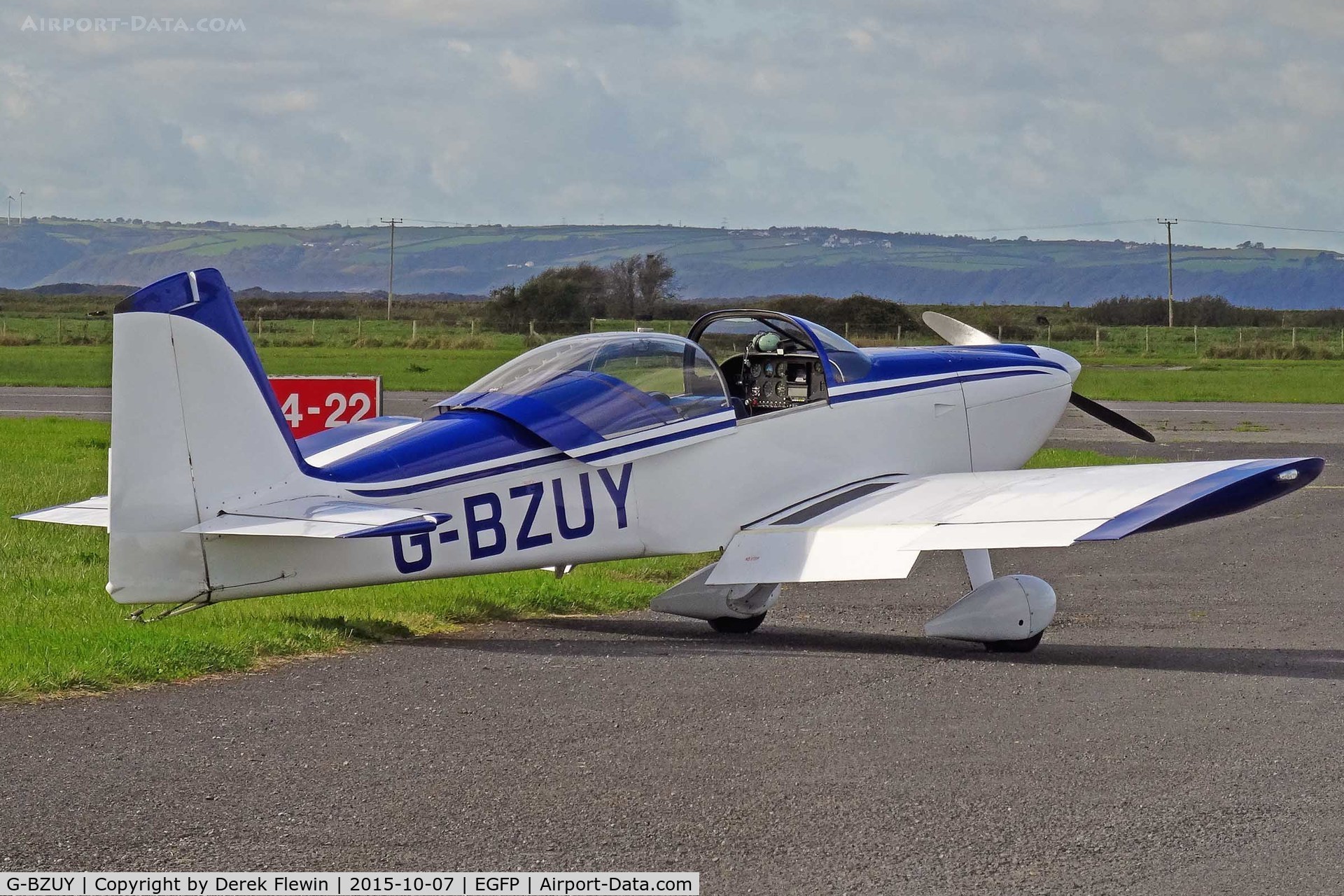 G-BZUY, 2001 Vans RV-6 C/N PFA 181A-13471, Resident RV-6, seen parked up following cross wind practice.