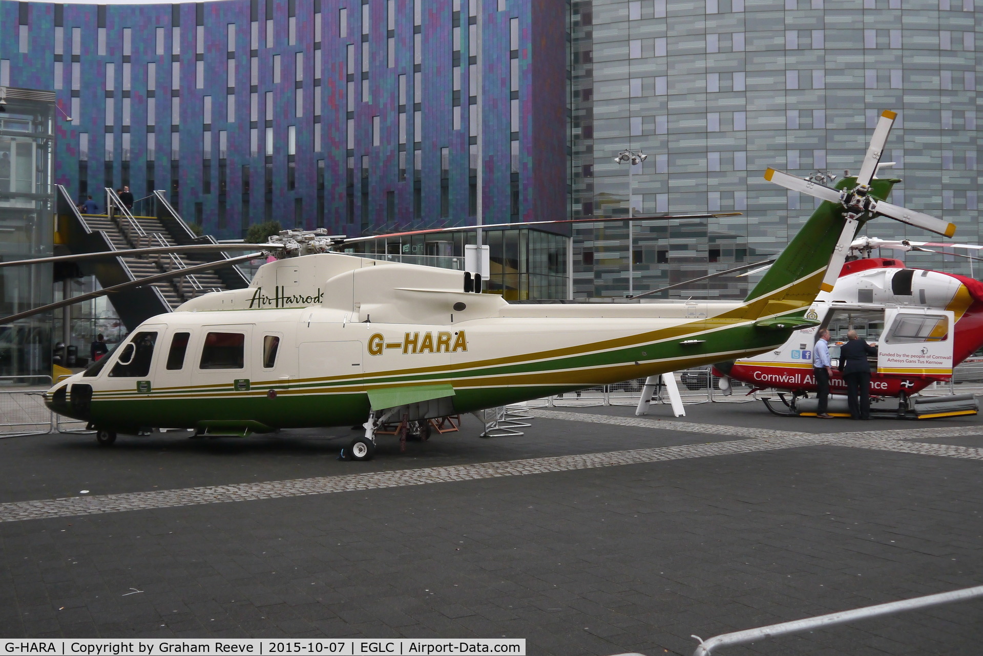 G-HARA, 2007 Sikorsky S-76C C/N 760684, Parked at Helitech 2015, Excel London.