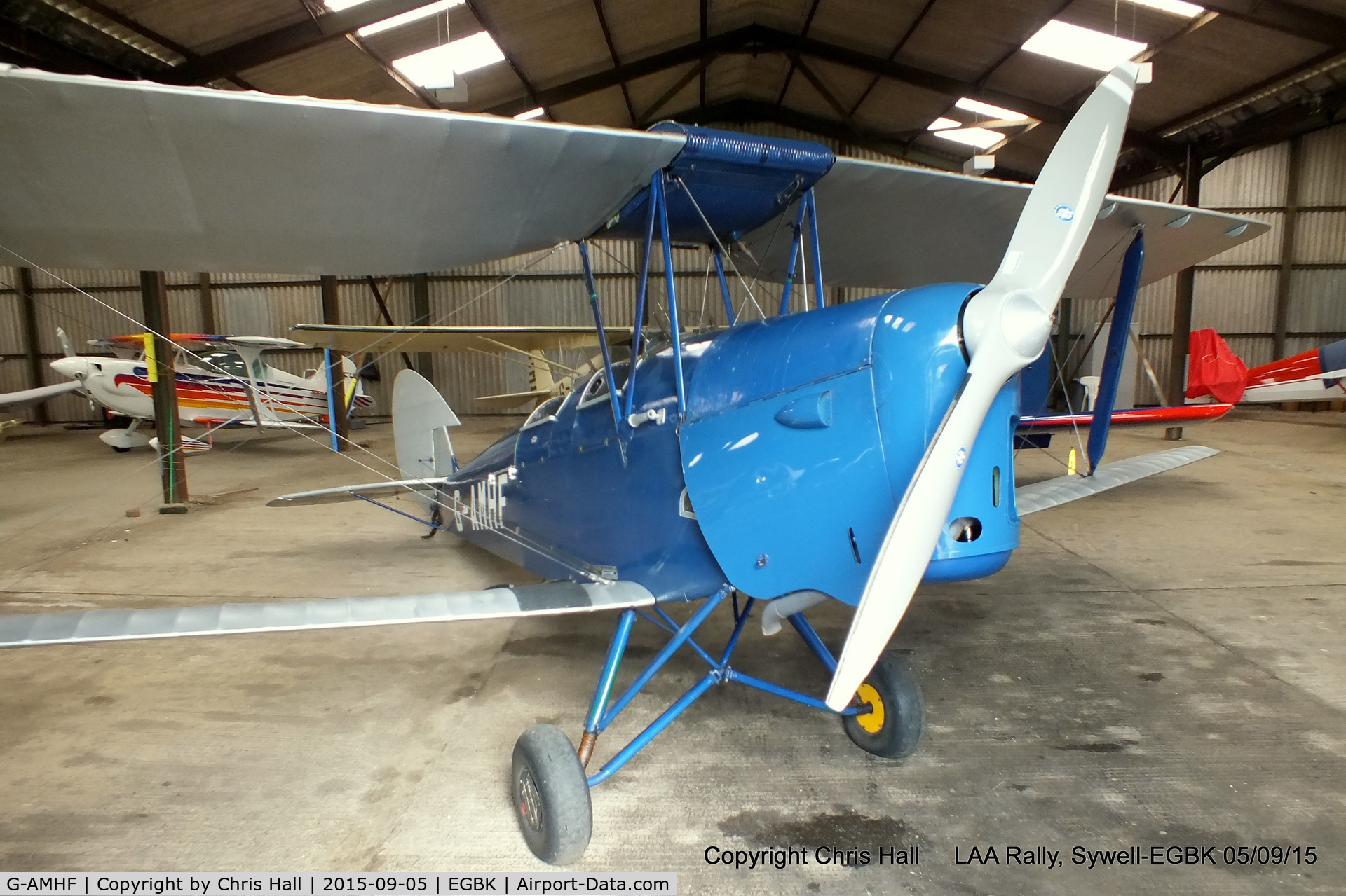 G-AMHF, 1940 De Havilland DH-82A Tiger Moth II C/N 83026, at the LAA Rally 2015, Sywell