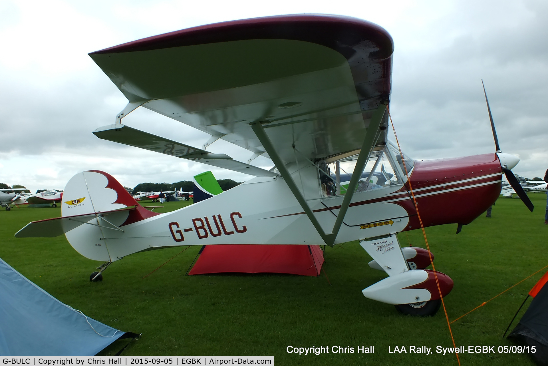 G-BULC, 1999 Light Aero Avid Speedwing Mark IV Flyer C/N PFA 189-12202, at the LAA Rally 2015, Sywell