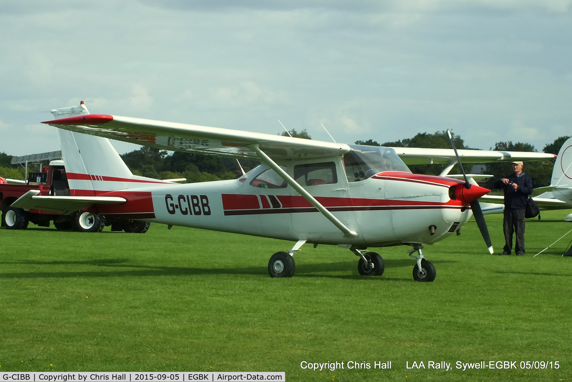 G-CIBB, 1966 Reims F172H Skyhawk Skyhawk C/N 324, at the LAA Rally 2015, Sywell