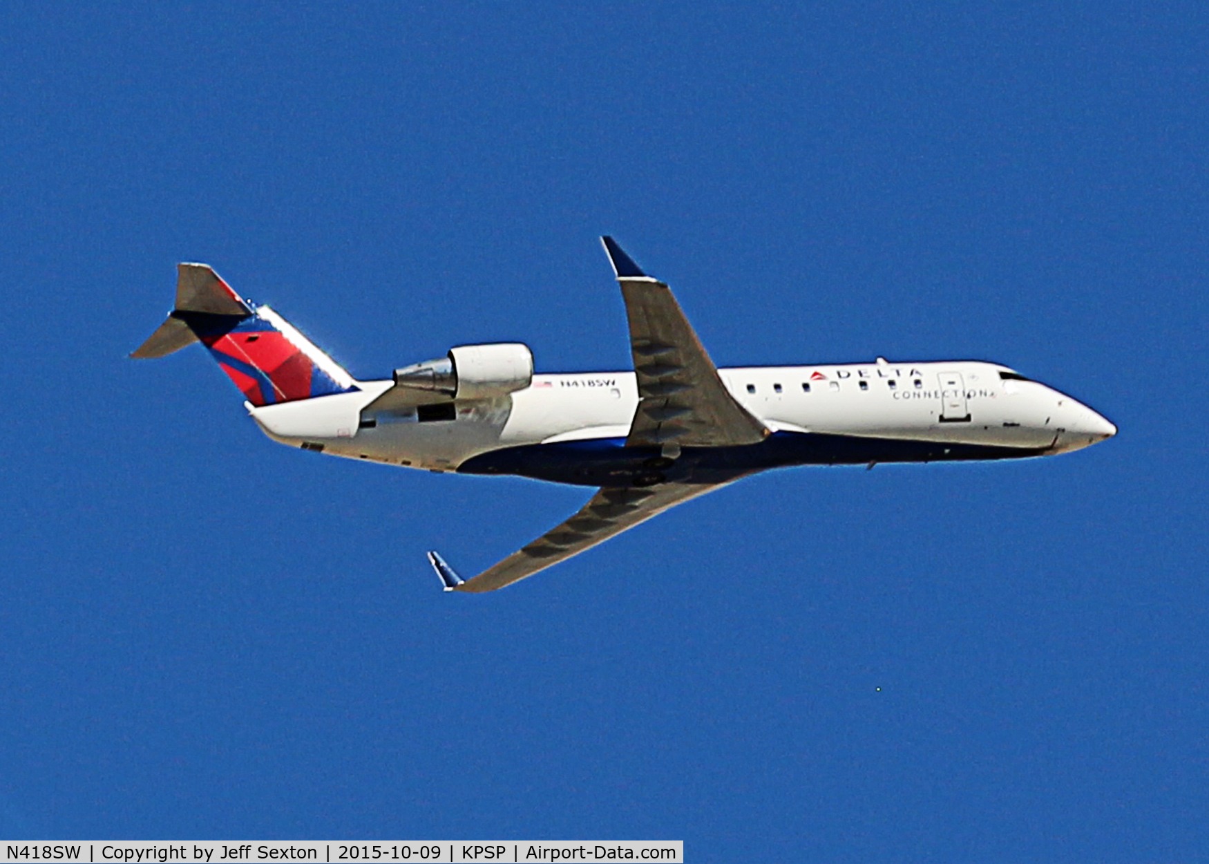 N418SW, 2000 Bombardier CRJ-200LR (CL-600-2B19) C/N 7446, KPSP T/O