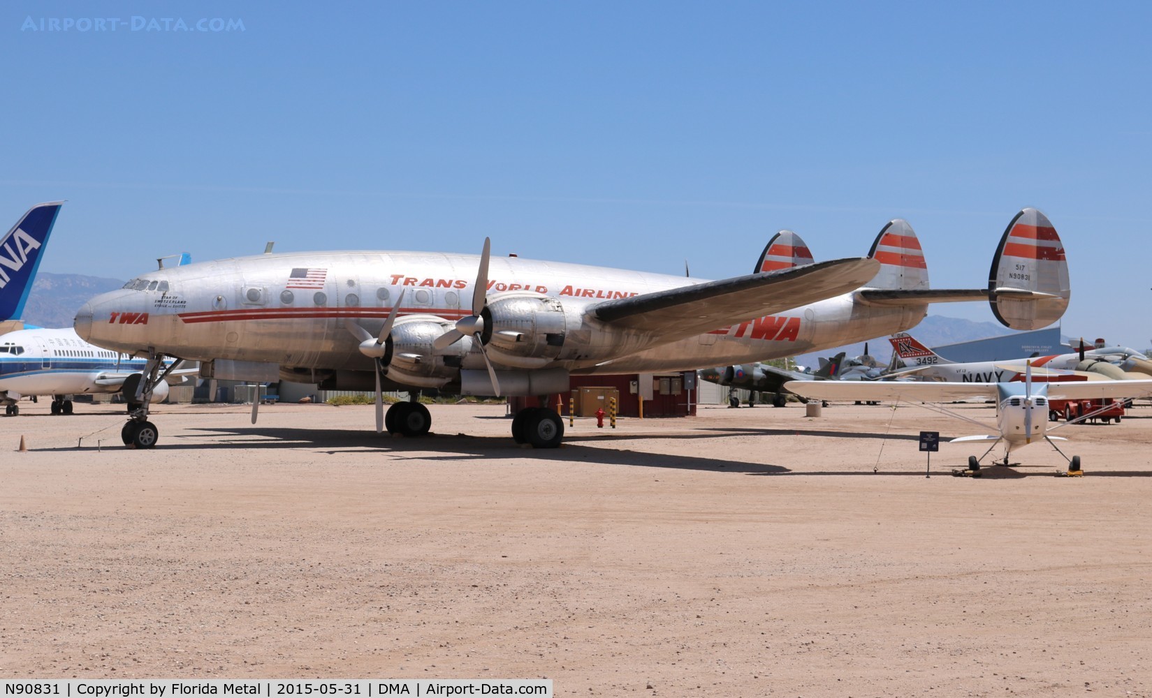 N90831, 1943 Lockheed C-69-1-LO/ l-049 Constellation C/N 049-1970, TWA Constellation