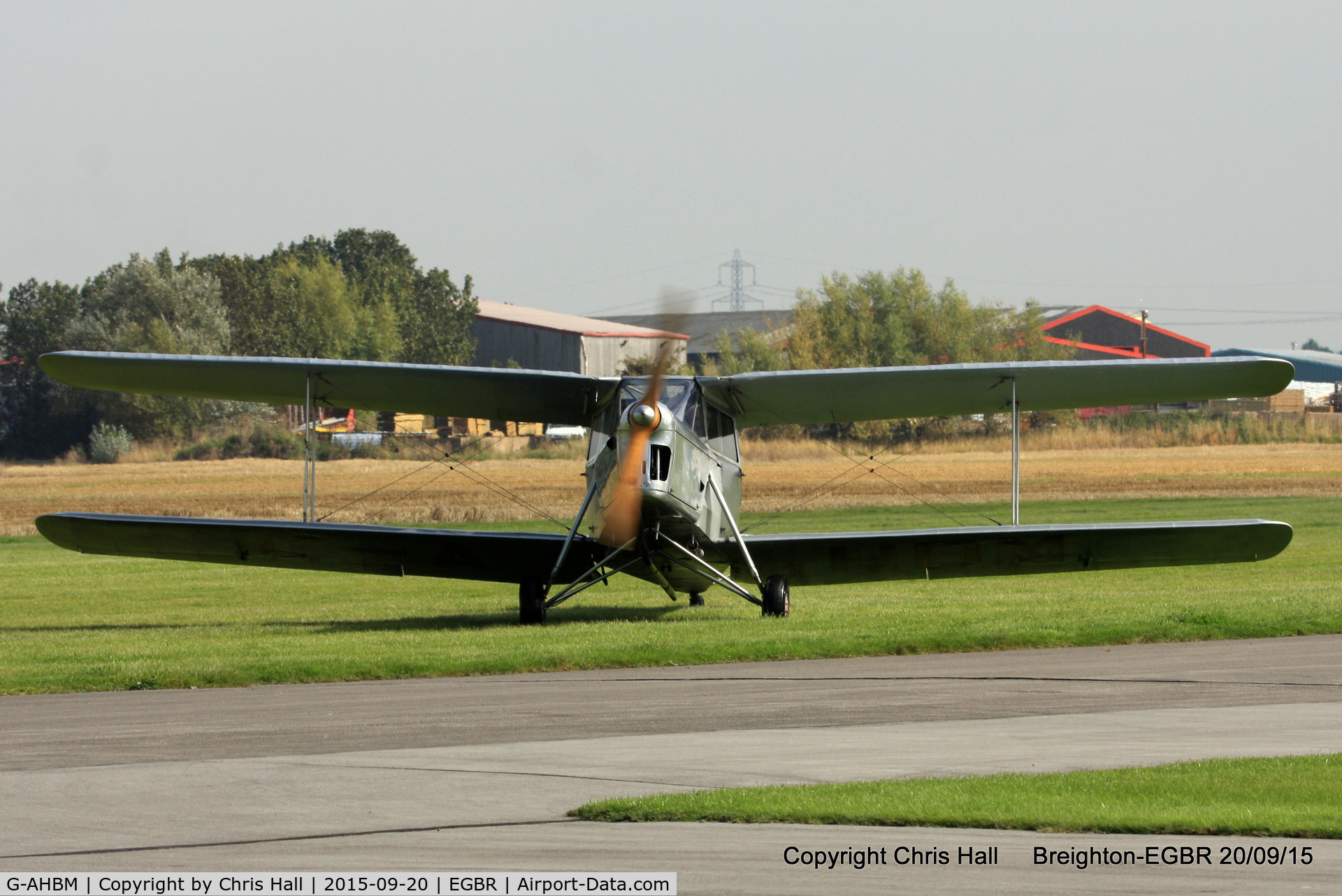 G-AHBM, 1935 De Havilland DH.87B Hornet Moth C/N 8126, at Breighton's Heli Fly-in, 2015