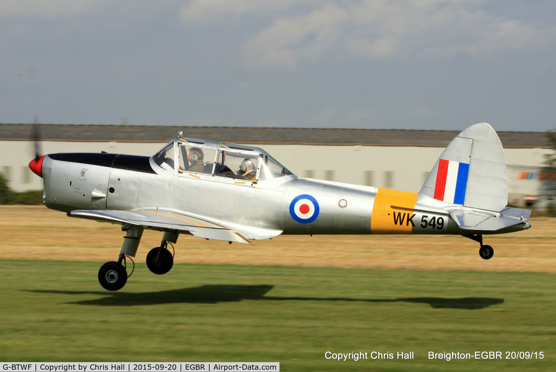 G-BTWF, 1951 De Havilland DHC-1 Chipmunk T.10 C/N C1/0564, at Breighton's Heli Fly-in, 2015