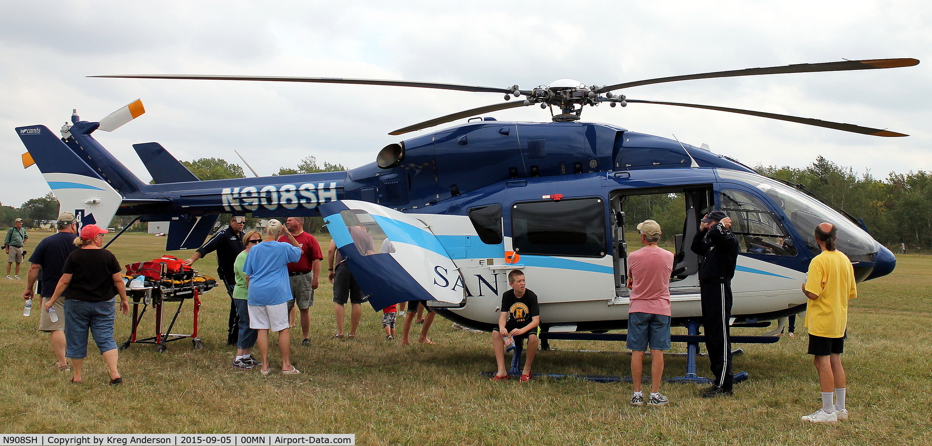 N908SH, Eurocopter-Kawasaki EC-145 (BK-117C-2) C/N 9482, 2015 Gerry Beck Memorial Gathering of Airplanes