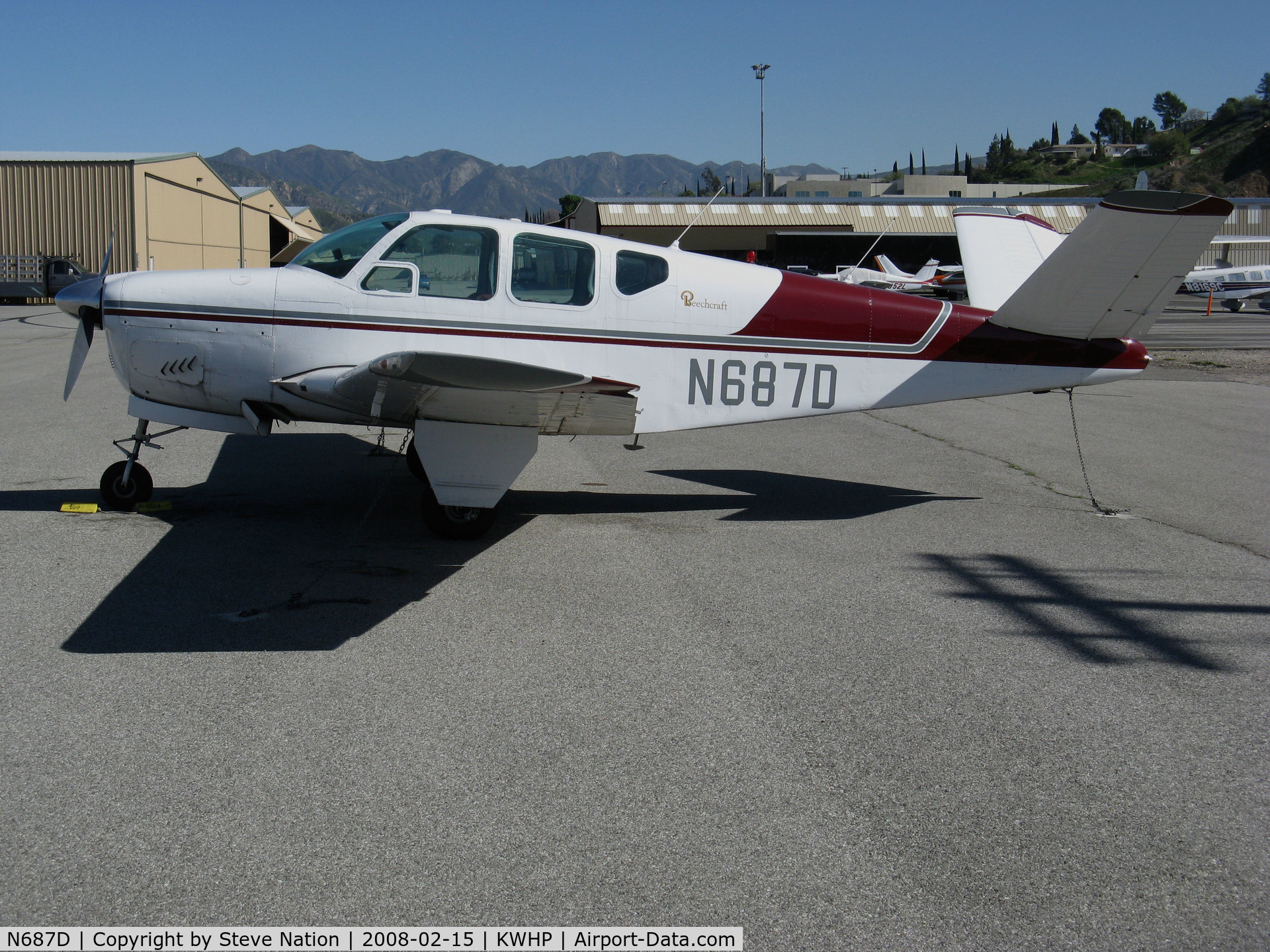 N687D, Beech C35 Bonanza C/N D2963, Locally-based 1951 Beech C35 Bonanza @ Whiteman Airport, Pacoima, CA