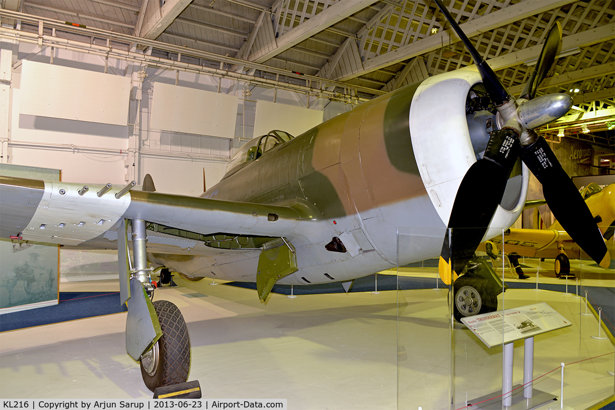 KL216, 1945 Republic P-47D Thunderbolt C/N 399-55834, On display at RAF Museum Hendon in SEAC markings.