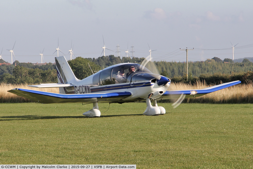 G-CCWM, 2000 Robin DR-400-180 Regent Regent C/N 2457, Robin DR-400-180 Regent visits Fishburn Airfield, September 27th 2015.