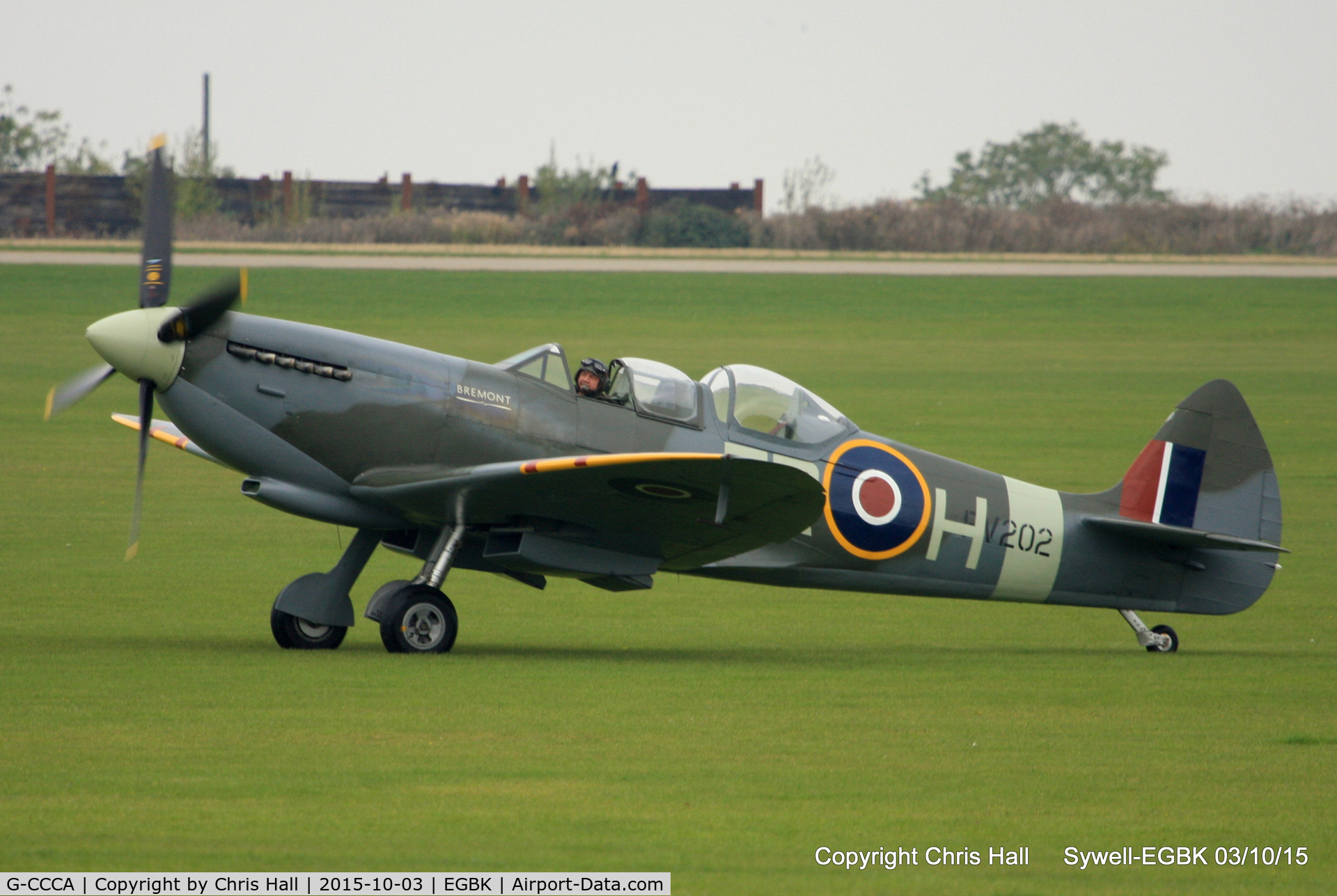 G-CCCA, 1944 Supermarine 509 Spitfire TR.IXc C/N CBAF.9590, at The Radial And Training Aircraft Fly-in