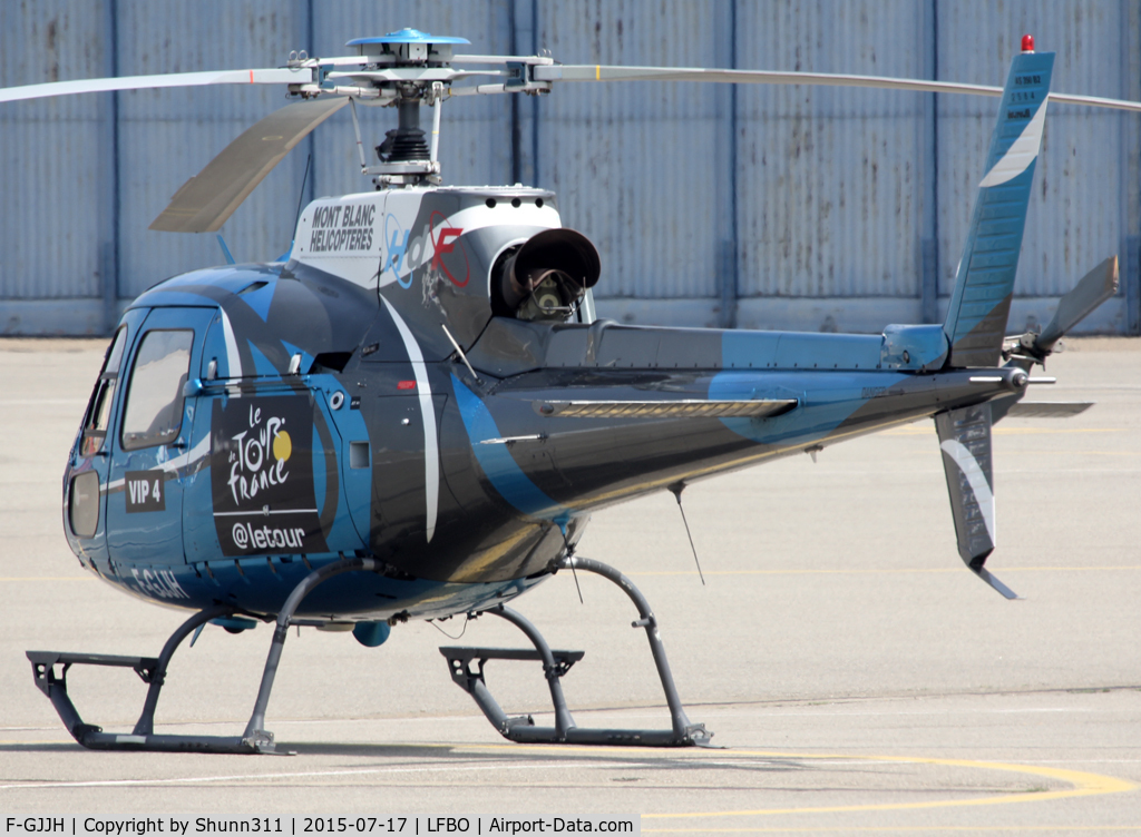 F-GJJH, Eurocopter AS-350B-2 Ecureuil Ecureuil C/N 2584, Parked at General Aviation area... Used by Le Tour de France 2015