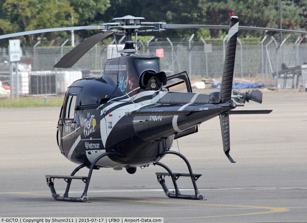 F-GCTO, Eurocopter AS-350BA Ecureuil Ecureuil C/N 1361, Parked at the General Aviation area... Used by Le Tour de France 2015