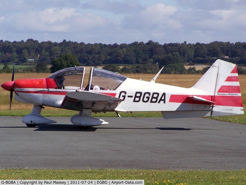G-BGBA, 1978 Robin R-2100A C/N 133, Visitor to Halfpenny Green. EX:-F-OCBJ. Now PWFU.