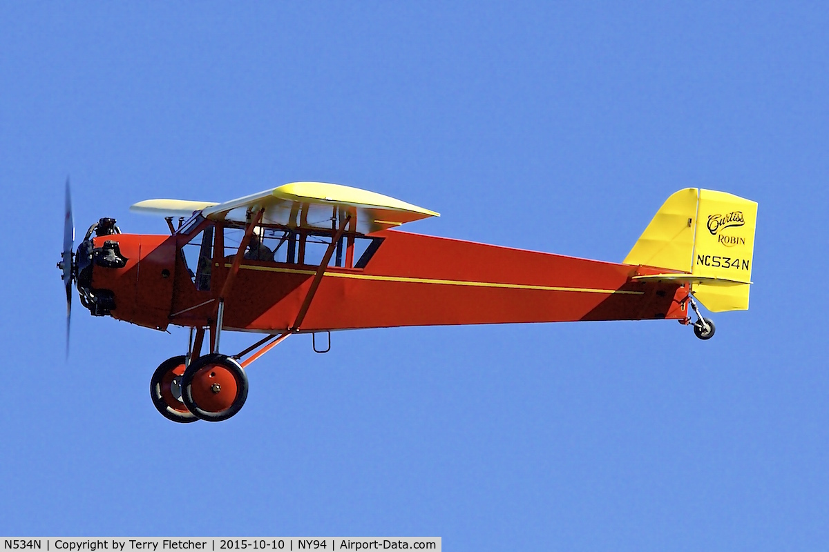 N534N, 1929 Curtiss-Wright Robin J-1 C/N 737, Displayed at Old Rhinebeck Aerodrome in New York State