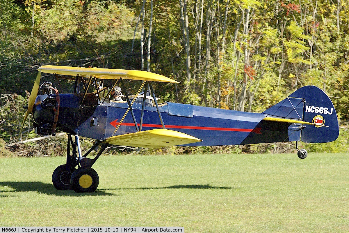 N666J, 1941 Fleet 16B Finch II C/N 350, Displayed at Old Rhinebeck Aerodrome in New York State