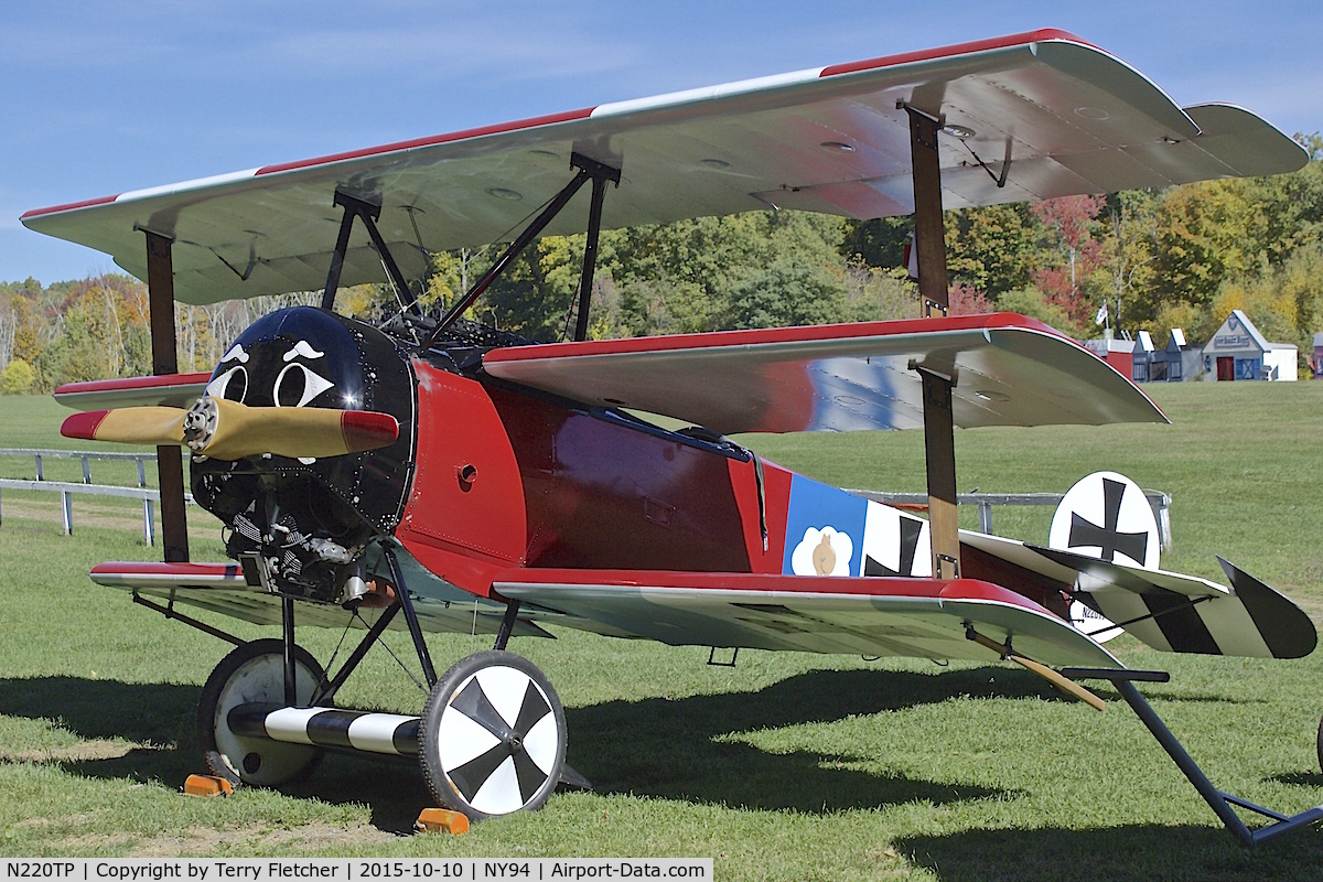 N220TP, Fokker Dr.1 Triplane Replica C/N F1-103, Displayed at Old Rhinebeck Aerodrome in New York State